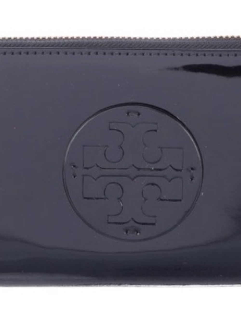 Tory Burch Black Patent Leather Zip-Around Wallet - Picture 4 of 6